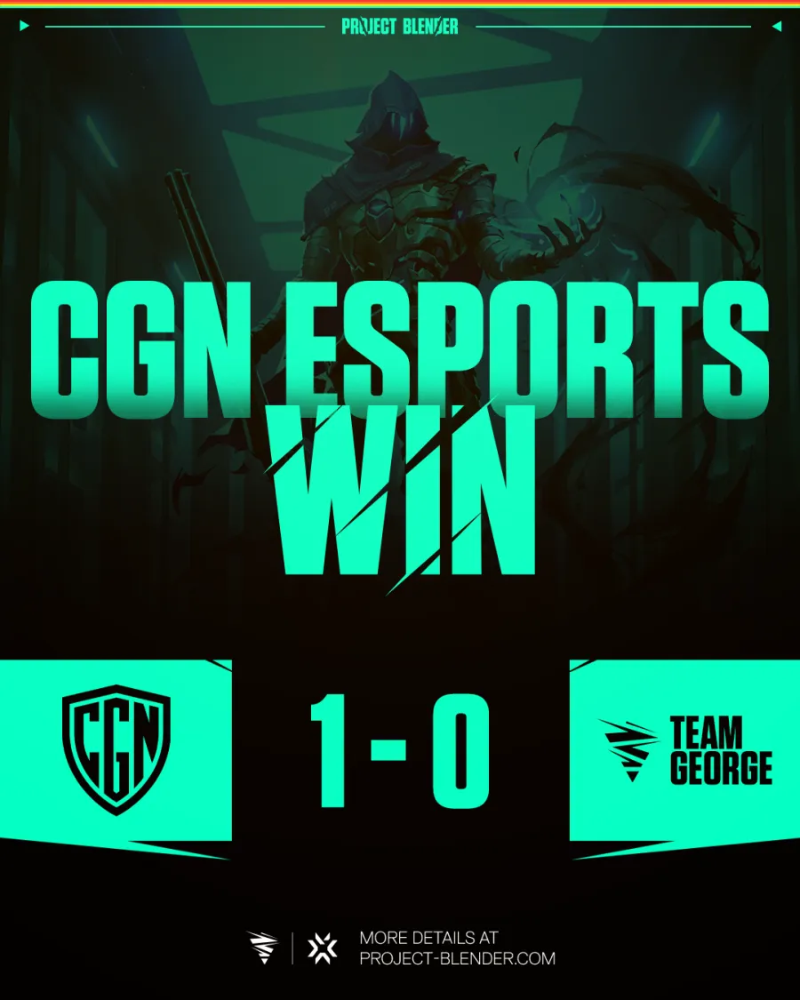 CGN Esports winning against Team George in the Phase 01 Grand Final